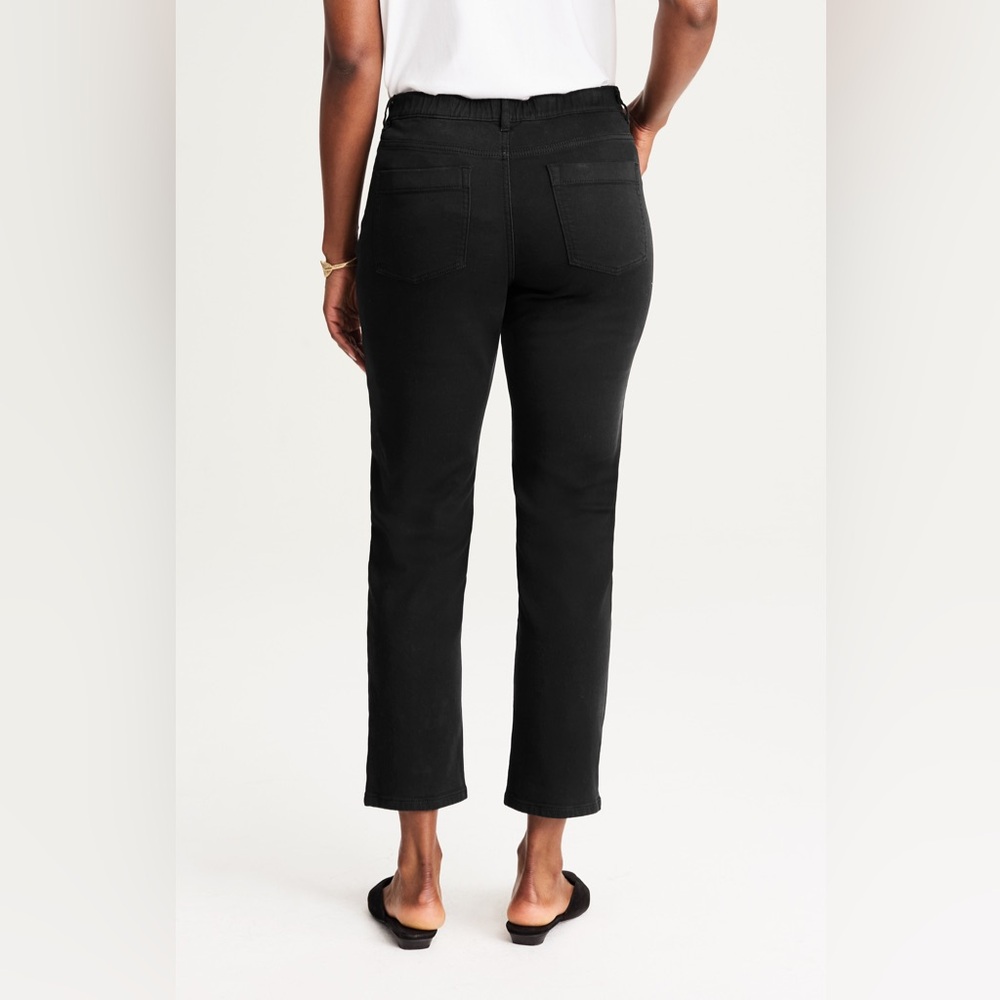 J.Jill High Rise Cropped Jeans – Size 10 black cotton pants - Picture 2 of 14